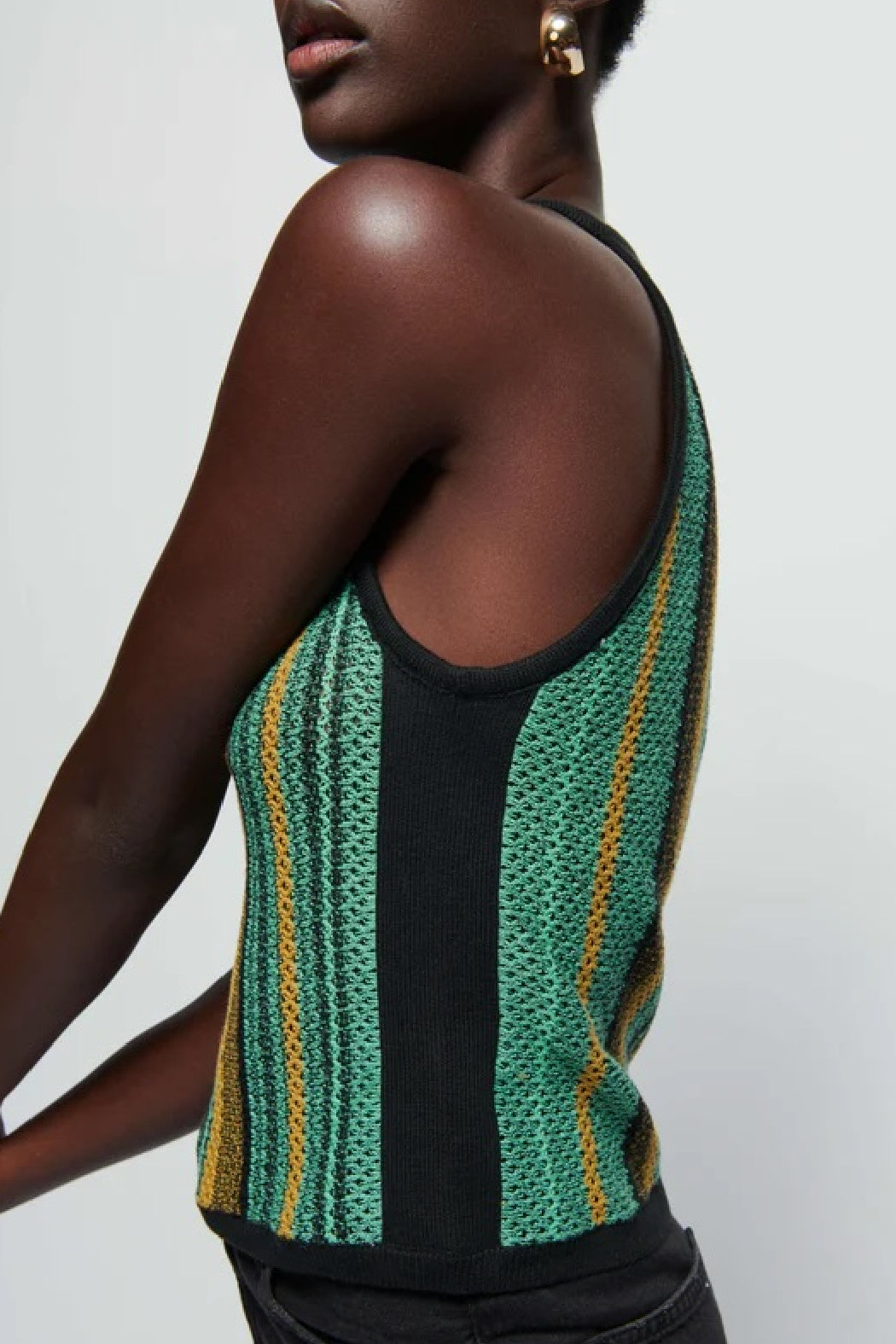 Mari Crochet Stripe Halter